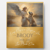 Plaque Photo Hommage perte d'or Retriever Angel Art (Devant)