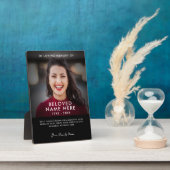 Plaque Photo Hommage Photographique En Souvenir Affectueux (Côté)