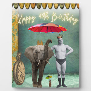 Plaque Photo Homme Fort Vintage Funky 40e Anniversaire