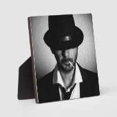 Plaque Photo Homme rétro fumeur (Recto)