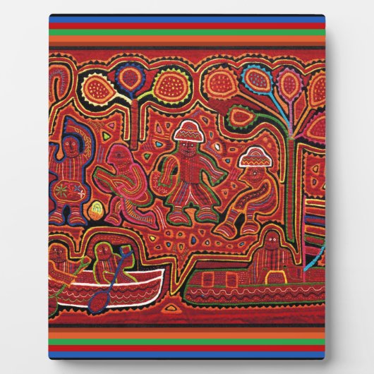 Plaque Photo Hommes indiens cunas à Cayucos (Devant)