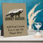 Plaque Photo Honey Badger Wild Animal (Côté)