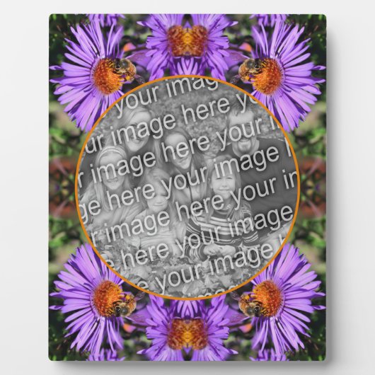 Plaque Photo Honey Bee On Aster Flower Ajouter Votre Photo (Devant)