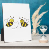Plaque Photo Honey Bees with Heart (Côté)