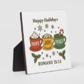 Plaque Photo Hope joy peace and cocoa (Recto)