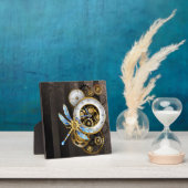 Plaque Photo Horloge à vapeur avec libellule mécanique (Insitu)