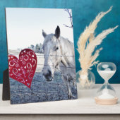 Plaque Photo HORSE coeur Valentine (Côté)