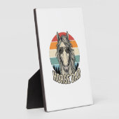 Plaque Photo Horse Dad Vintage Sunset Engraving Vector Design_1 (Côté)