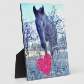 Plaque Photo Horse et heart (Côté)