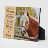 Plaque Photo Horse Memorial Equestria Keepsaké (Côté)