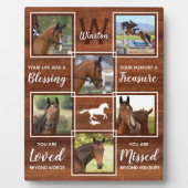 Plaque Photo Horse Memorial Unique Photo Collage (Devant)