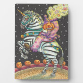 PLAQUE PHOTO HORSEMAN SLEEPY HOLLOY CIRCUS FERWN ZEBRA (Devant)