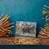 Plaque Photo Horses galloping in the water (Côté)