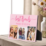 Plaque Photo Hot Pink Best Friends 3 Photo Collage Keepsaké<br><div class="desc">Célébrez votre amitié avec Hot Pink Besties Friends 3 Photo Collage Keepsaké Plaque. Cette plaque vibrante et personnalisée présente un design rose chaud élégant et présente un collage joliment arrangé de trois photos chères. Conçu à partir de matériaux de qualité, il est parfait pour l'affichage sur un bureau, une étagère...</div>