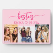 Plaque Photo Hot Rose Besties Amis 3 Photo Collage Keepsaké (Devant)