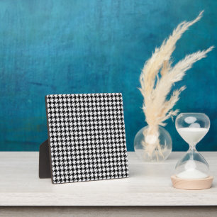 Plaque Photo Houndstooth noir et blanc par Shirley Taylor