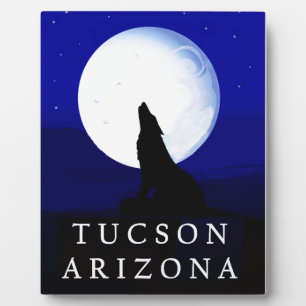 Plaque Photo Howlin Coyote - Tucson Arizona
