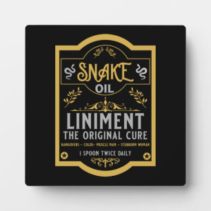 Plaque Photo Huile de serpent blanc sauvage de Cowboy