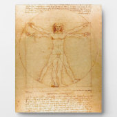 Plaque Photo Human Anatomy, Vitruvian Man by Leonardo da Vinci (Devant)