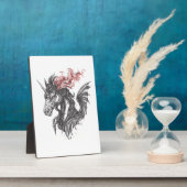 Plaque Photo Hybride de Licorne et de Dragon de Feu (1) (Côté)