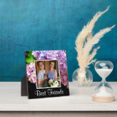 Plaque Photo hydrangea jardin rose violet bleu vert fleuri (Insitu)