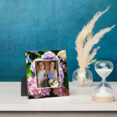 Plaque Photo hydrangea jardin rose violet bleu vert fleuri (Insitu)