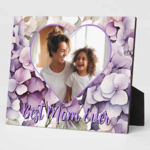 Plaque Photo Hydrangeas aquarelle rose violet élégant
