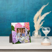 Plaque Photo Hydrangées florales rose pâle bleu jaune vert (Insitu)