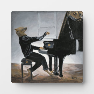 Plaque Photo Hyena Piano Music Player Imaginaire Art Photo Plaq