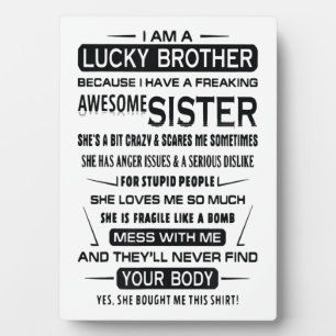Plaque Photo I. A. Lucky Brother Christmas