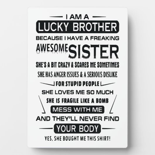 Plaque Photo I. A. Lucky Brother Christmas (Devant)