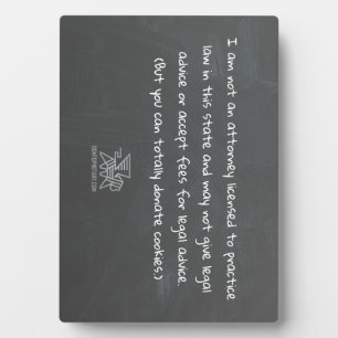 Plaque Photo "I Am Not a Lawyer" Notary