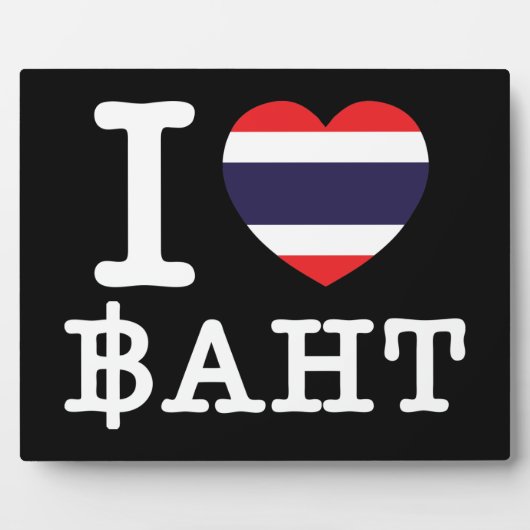 Plaque Photo I Heart (Amour) Baht (Devant)