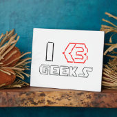 Plaque Photo I Heart Geek ASCII ART (Côté)