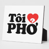 Plaque Photo I Heart (Love) Pho (Tôi PHỞ) (Côté)