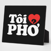 Plaque Photo I Heart (Love) Pho (Tôi PHỞ) (Côté)