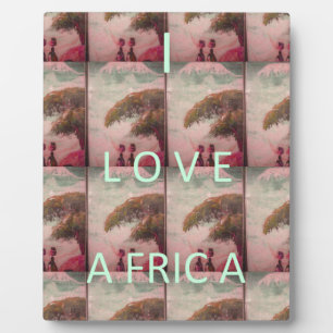 Plaque Photo I Love Africa - Motif du paysage culturel