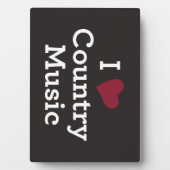 Plaque Photo I Love Country Music (Devant)