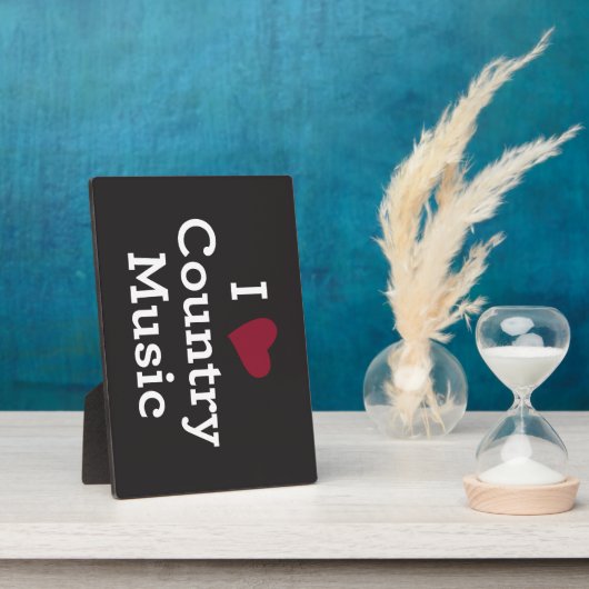 Plaque Photo I Love Country Music (Côté)