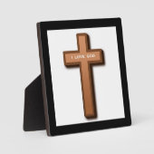 PLAQUE PHOTO "I LOVE GOD" CROSS (Recto)