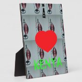 Plaque Photo I Love Kenya Art Print (Côté)