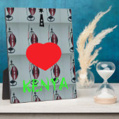 Plaque Photo I Love Kenya Art Print (Côté)