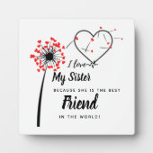 Plaque Photo I Love My SISTER (Devant)