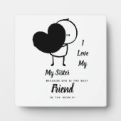 Plaque Photo I Love My SISTER (Devant)