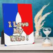 Plaque Photo "I Love My Wife" Imprimer (Côté)