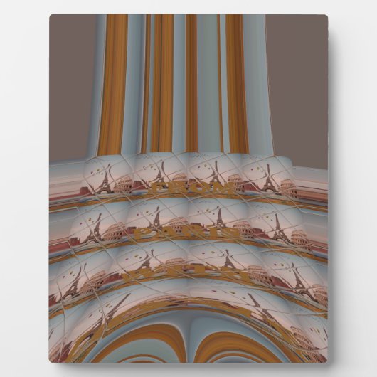 Plaque Photo I Love Tour Eiffel Paris Avec amour bleu ciel colo (Devant)