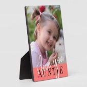 Plaque Photo I Love You Auntie Custom Photo (Côté)