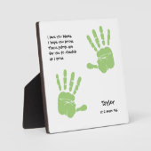 Plaque Photo I love you Mama Custom Name Age Kid Handprint (Recto)
