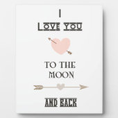 Plaque Photo I love you to the moon and back (Devant)