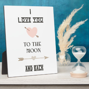 Plaque Photo I love you to the moon and back